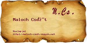 Maloch Csát névjegykártya